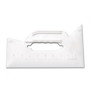 5-WAY TOOL & TRIM GUIDE W/9IN RULER - WHITE